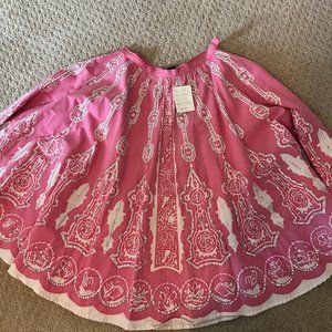 Indian print in pink and white with silver sequins BOSTON PROPER size 2
